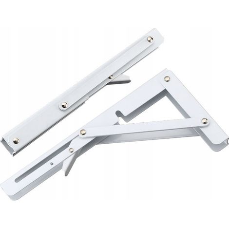 2x Klappbare Tischablage, stabil, robust - 450 mm Weiß TMY (1/5)