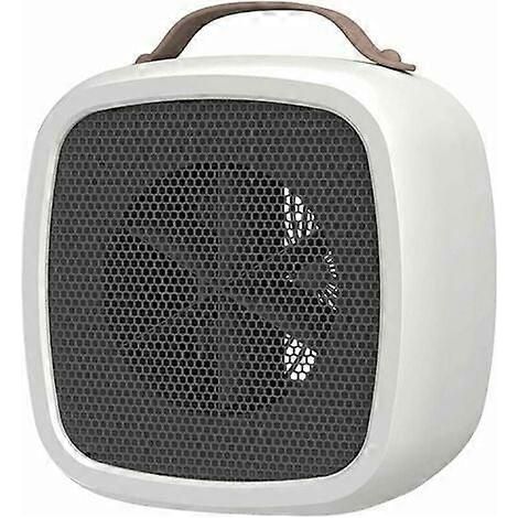 Petit radiateur électrique portable, mini radiateur soufflant en céramique pour salle de bain ou bureau (blanc) (1/4)