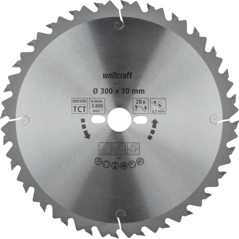 wolfcraft - Discos para sierras circulares de mano serie verde (cortes semigruesos y rápidos) - ref.6662000