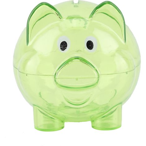 Tirelire cochon mignon vert, créatif jouet cadeau d'anniversaire pour enfants (1/5)