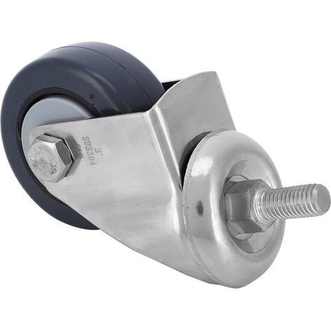 Pièces de quincaillerie pour roues de chariots, support en acier inoxydable 304 M10 de 2 pouces, gris foncé résistant à l'usure (1/5)