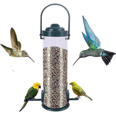 Mangeoire à oiseaux d'extérieur, mangeoire suspendue avec couvercle, étanche (1/5)