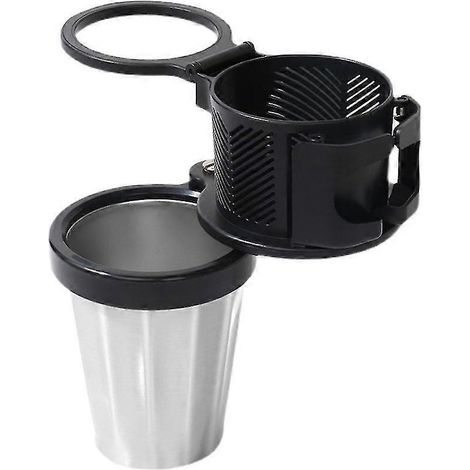 Universelle Halterung für Getränkebecher im Auto, 3-in-1 multifunktionaler Getränkebecher-Organizer/Verlängerung, auch als Handyhalterung verstellbar, kompatibel mit den meisten Fahrzeugen. (1/4)