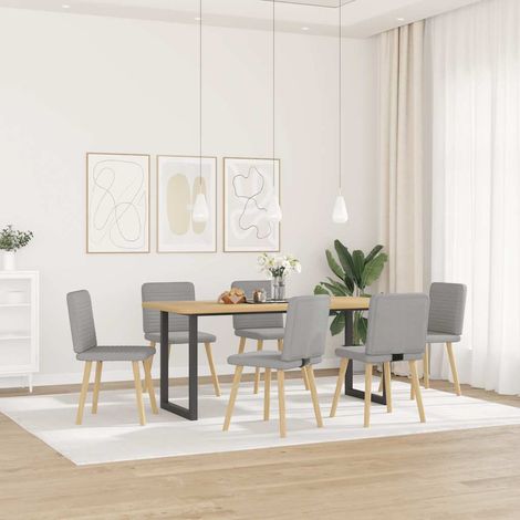 Maison Exclusive - Sedie da Pranzo 6 pz Grigio Nuvola in Tessuto
