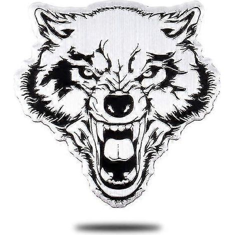 Autocollants décoratifs pour voiture - Tête de loup (lot de deux) (1/5)