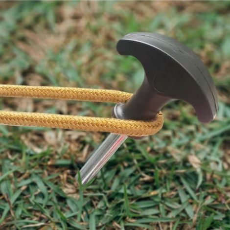 Piquets Tente - Acier Inoxydable 100 mm - Pour Sols Durs Sable Roche - Camping Randonnée Pêche - Lot de 12 (1/5)