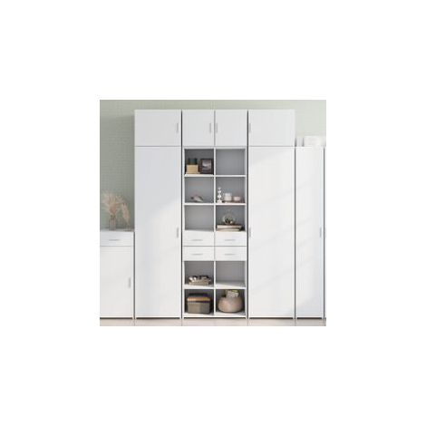 Armoire de rangement blanc 70x42,5x225 bois d'ingénierie
