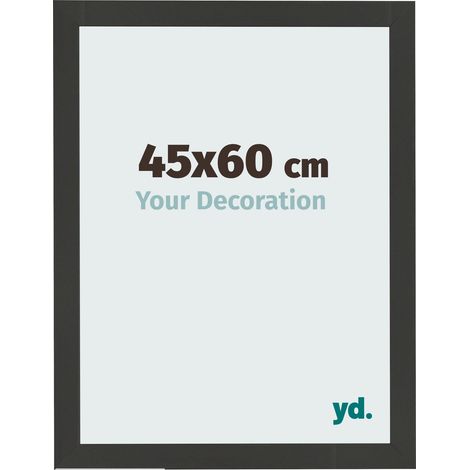 yd. - Cadre photo 45x60 - Noir Grain de Bois - MDF - Bologna (1/5)