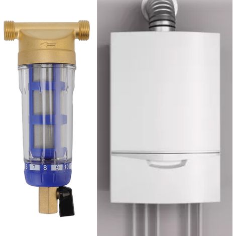 Filtro ciclónico de sedimentos G1/2 para uso doméstico - purificador de agua reversible de cobre para lavado (1/5)