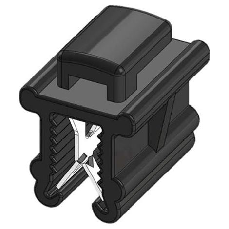 Wkk 2050004816549 Abrazadera de nylon negra 200 mm