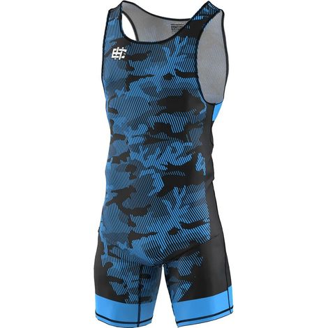 Extreme Hobby Kinder-Wrestling-Trikot HAVOC Blau 104