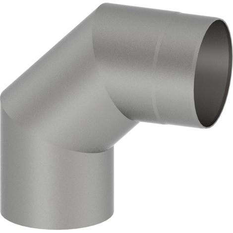 Coude 90° tuyau de poêle Diam 130 mm fonte grise