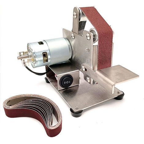 Mini-Multifunktions-Elektrobandschleifer 15 mm/25 mm, Heimwerker-Poliermaschine, Typ Ed4, silber