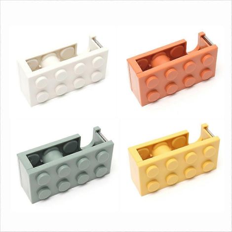 Lot de 4 dévidoirs de ruban adhésif, dévidoir de ruban adhésif pour enfants, coupe-ruban adhésif, coupe-ruban pour une découpe rapide, bureau, école, fleuriste (1/5)