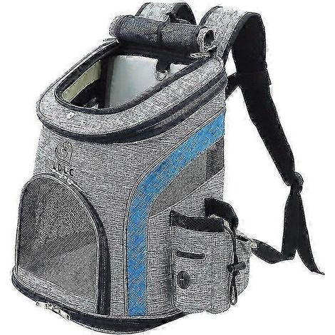 Sac à dos pour animaux de compagnie Ldlc Qi Sheng, disponible sur Amazon. Sac à dos portable en tissu Oxford pour chats et chiens, taille M. (1/5)