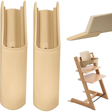 Seggiolone antiribaltamento, 2 pezzi, accessori per seggiolone per Stokke Tripp Trapp, estensione gamba antiribaltamento come accessorio, colore legno (legno naturale) (1/5)
