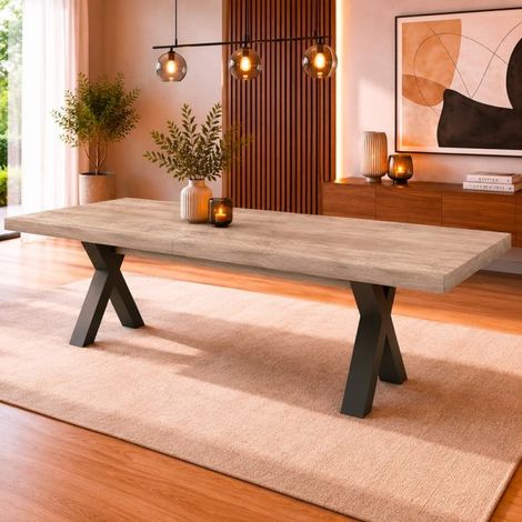 Tavolo Milonga480 180x100 cm. allungabile 480 cm con piano in gordon e gambe antracite