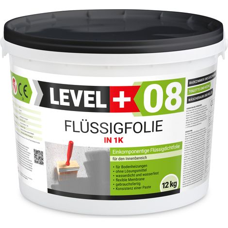 LEVEL+ Flüssigfolie Badabdichtung 1K Dichtfolie L+08 - 12KG