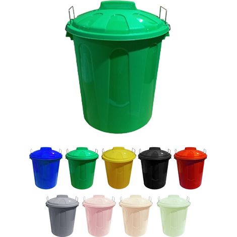 Cubo Basura de plástico con Tapadera Cubo almacenaje y reciclaje