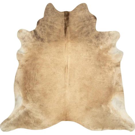 vidaXL Echter Kuhhaut Teppich beige 180x220 cm
