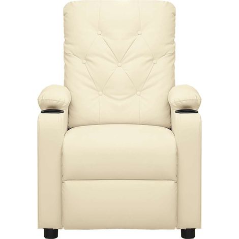 Maison Exclusive - Poltrona Massaggiante Crema in Similpelle