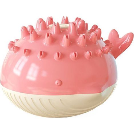 Jouet à mâcher pour chien, jouet pour animaux de compagnie, jouet électrique pour chien, brosse à dents molaire, jouet flottant pour jeu interactif à mâcher agressif (rose) (1/5)