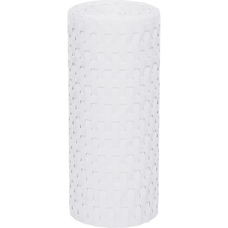 vidaXL Schermi da Balcone 10 pz Bianchi 255x19 cm in Polyrattan (1/5)