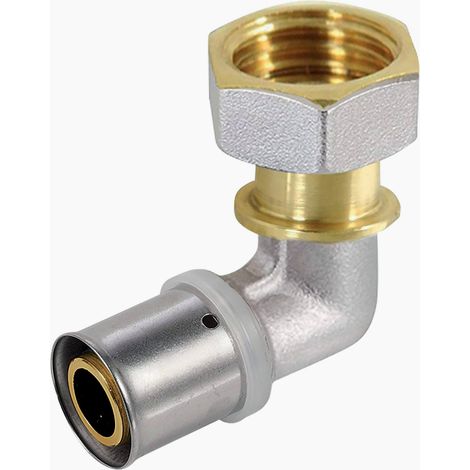Coude à sertir écrou libre multicouche Ø16 F20x27  3/4  - BOUTTÉ