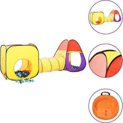 Tente pour enfants-Tente de jeu pour enfants 250 balles Multicolore 255x80x100 cm 724218 (1/5)
