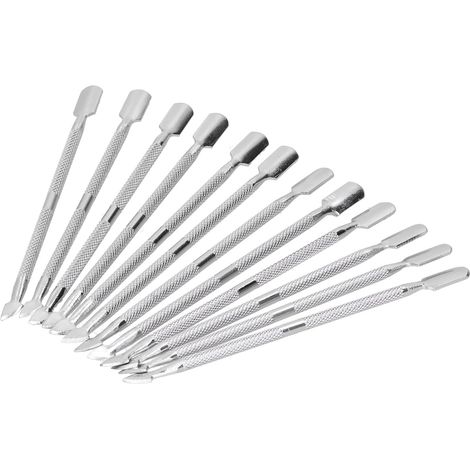 12 Pièces Tiges de Colle Double Face en Acier Inoxydable pour Travail du Cuir (1/5)