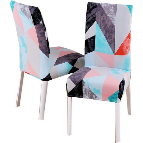 Housse de Chaise, 6 Pieces Extensible Amovible Lavable Moderne Couverture de Chaise pour Salle à Manger Slipcover-Décoration Bouquet de Mariage, Hôtel, Restaurant (1/5)