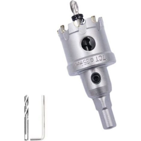1-3/8" (35mm) Heavy-Duty Carbide Bi-Metal Hole Saw Industrial Grade Stainless Steel Hole Cutter (1/4)