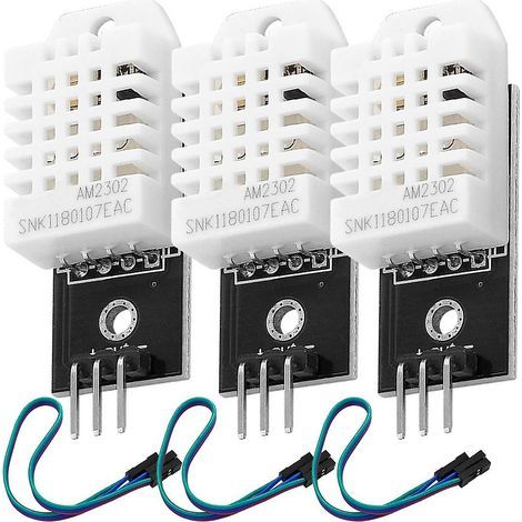 3er-Pack DHT22 Temperatur- und Feuchtigkeitssensoren mit Kabel für Arduino (1/4)