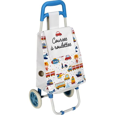 Chariot de courses pour enfant - 19L - Bleu - L 30,5 x P 20 x H 73,5 cm - Livraison gratuite