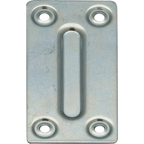 PIASTRINA RETTANGOLARE 4 FORI ZINCATA 70X1X35 MM (1/2)