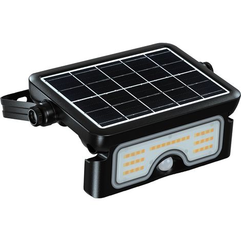 Projecteur solaire LED V-TAC 7W avec capteur PIR, CCT, noir, IP65, référence 24341 (1/5)