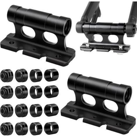 Support de fourche de vélo 2 pièces, support de fourche de toit de vélo de voiture, porte-fourche de vélo avec clip fixe, fourche de vélo en alliage d'aluminium, bloc de vélo polyvalent (1/5)