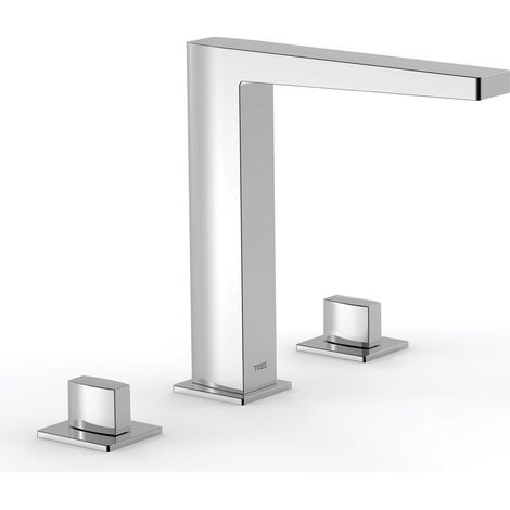TRES 20210501 SLIM Grifo Bimando De Repisa para Lavabo Color Cromo - ref: 20210501
