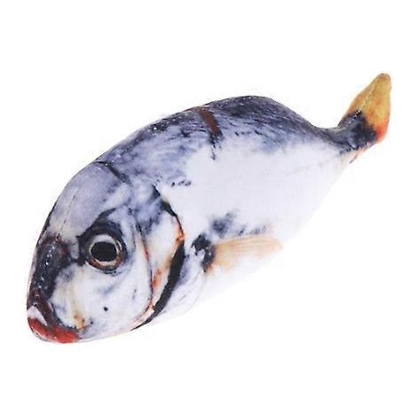 Peluche Poisson pour Chat, Jouet Dentaire Réutilisable avec Herbe à Chat, Nettoyage des Dents pour Chaton, 20 cm, Soin Buccal Ludique