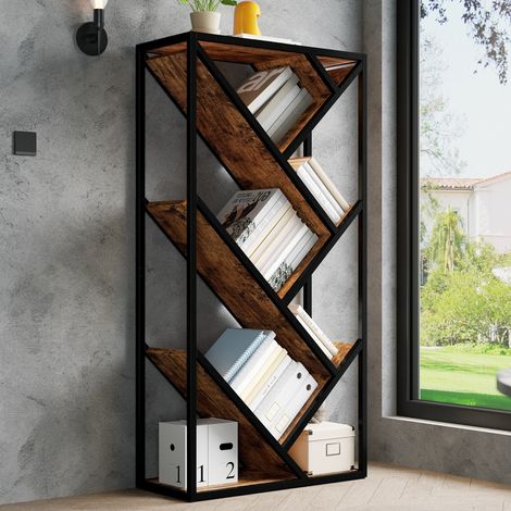 Étagère autoportante en forme d'arbre à 8 niveaux – Conception stable anti-basculement, meuble d'angle gain de place – Idéal chambre, salon et bureau – 80 × 35 × 160 cm (1/5)