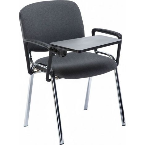 Sillas de escritorio - Pack 4 Sillas Ofis Chrome con Pala y Brazo - Gris oscuro (1/5)