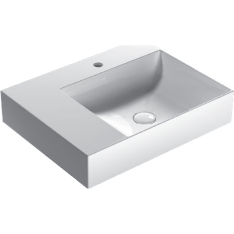 Lavabo en céramique 60x47 cm Globo T-EDGE Le Lastre B6R60DBI  Blanc - Céramique