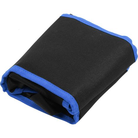 Sac banane multifonctionnel pour outils de jardin, organisateur d'outils d'électricien avec plusieurs poches (noir et bleu) 56 x 16 cm (1/5)