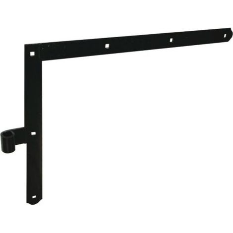 Torbel – Penture équerre festonnée en acier – Finition cataphorèse noir – Axe du nœud 35 mm – Longueur 700 mm – Diamètre 14 mm