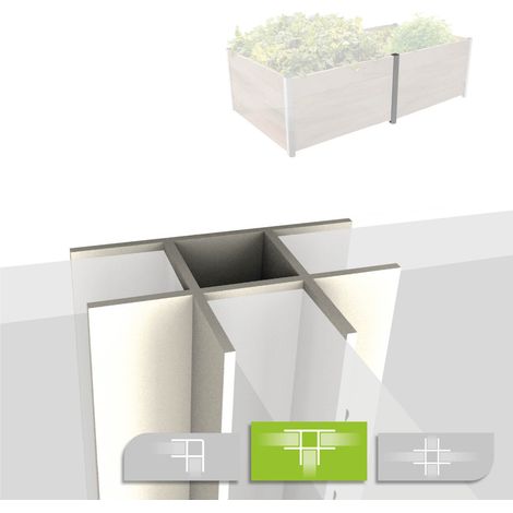 Biogreen Aluminium T-Profil für ErnteMAXX Hochbeet 325 mm T-Profil (1/2)