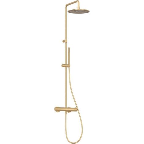 Ravak Espirit - Set de douche avec thermostat, diamètre 25 cm, or brossé X070614 (1/3)