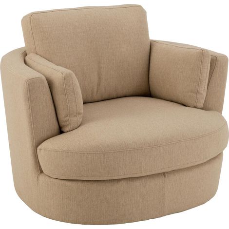 Fauteuil Pivotant "Swiv" 109cm Beige (1/5)