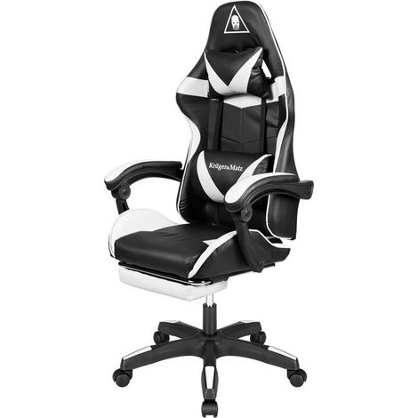Kruger&Matz GX-150 Sedia da gaming nera e bianca confortevole