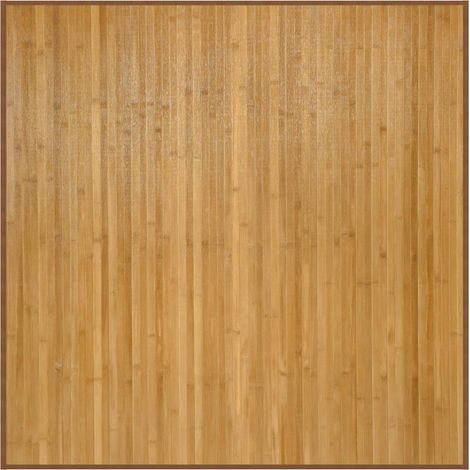 Alfombra cuadrada bambú color natural 100x100 cm vidaXL