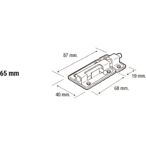 Confezione da 25 basi per serratura in plastica cromo lucido 65 mm